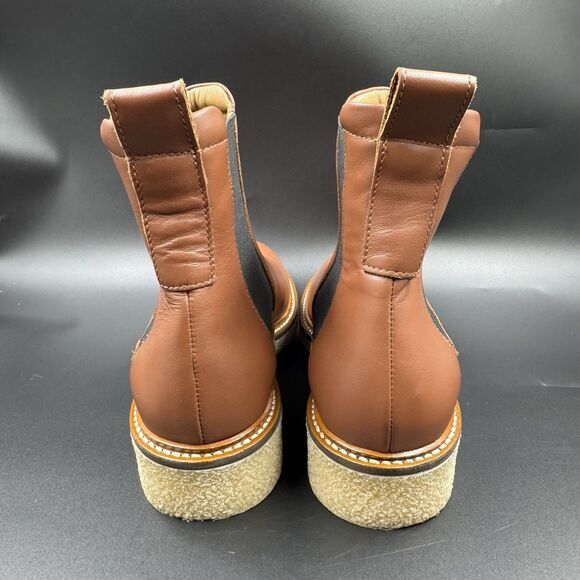 Everlane The Italian Leather Chelsea Boot Tobacco Brown 6.5 Women's Gum Outsole - Picture 8 of 16